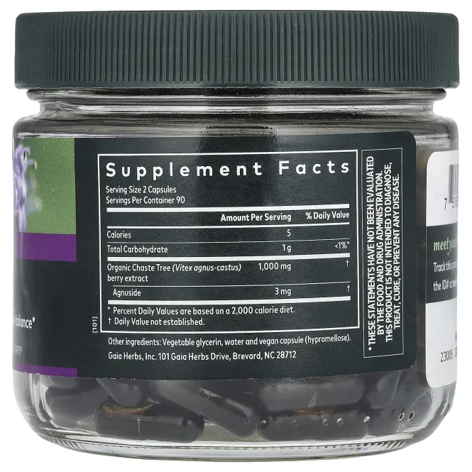 Gaia Herbs, Для женщин, Vitex Berry, 180 веганских жидких фитокапсул