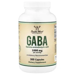 Double Wood Supplements, ГАМК, 300 капсул (500 мг в 1 капсуле)