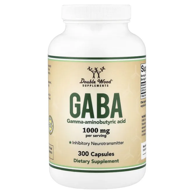 Double Wood Supplements, ГАМК, 300 капсул (500 мг в 1 капсуле)