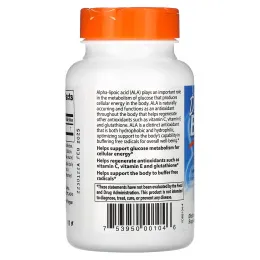 Doctor's Best, альфа-липоевая кислота 150, 150 мг, 120 растительных капсул