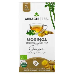 Miracle Tree, Moringa Organic Superfood Tea, Ginger, Caffeine Free, 25 Tea Bags, 1.32 oz (27.5 g)