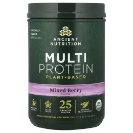 Ancient Nutrition, мультипротеин, растительный, ягодный вкус, 543 г (1,2 фунта)