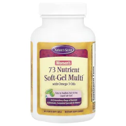Nature's Secret, 73 Nutrient Soft-Gel Multi для женщин, с маслами омега-3, 60 желатиновых капсул с жидким содержимым
