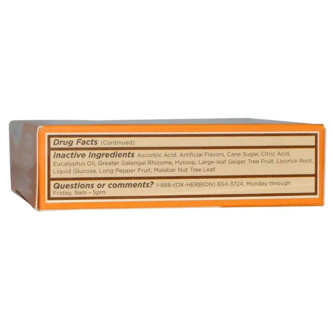 Herbion, Naturals, Леденцы от кашля, апельсиновый вкус, 18 шт.