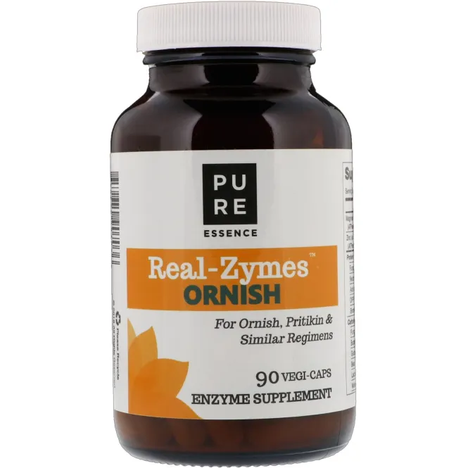 Pure Essence, Real-Zymes, Орниш, 90 капсул в растительной оболочке