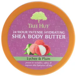 Tree Hut, Масло ши для тела для 24-часового интенсивного увлажнения, личи и сливы, 198 г