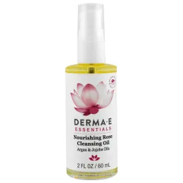 Derma E, Питающее и очищающее розовое масло, с маслами арганы и жожоба