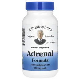 Christopher's Original Formulas, Формула для надпочечников, 400 мг, 100 капсул в растительной оболочке