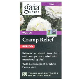 Gaia Herbs, для женщин, средство от спазмов, при менструации, 60 веганских капсул Phyto-Caps