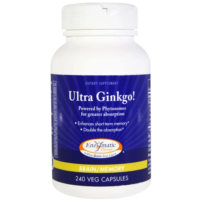 Nature's Way, Ultra Ginkgo!, для мозга/памяти, 240 вегетарианских капсул