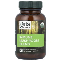 Gaia Herbs, Смесь грибов для иммунитета, 40 веганских капсул