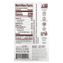 Justin's Nut Butter, Классическое миндальное масло, полностью натуральное, 10 пакетиков, 1.15 унций (32 г) /шт.