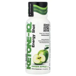 Ketone-IQ, Energy Shot, зеленое яблоко, 6 флаконов по 59 мл (2 жидк. унции)
