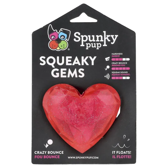 Spunky Pup, Squeaky Gems, сердечко, 1 шт.