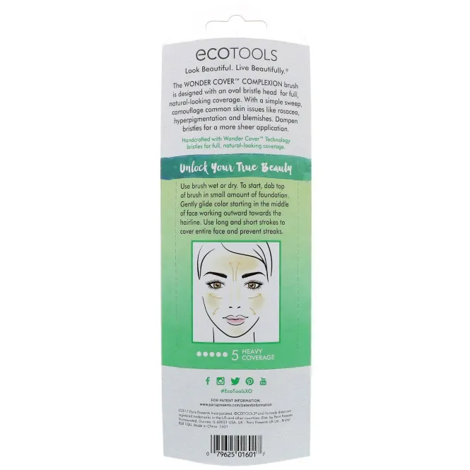 EcoTools, Щетка для нанесения косметики на лицо, 1 щетка