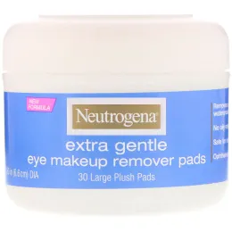 Neutrogena, Extra Gentle, подушечки для снятия макияжа с глаз, 30 больших бархатистых подушечек