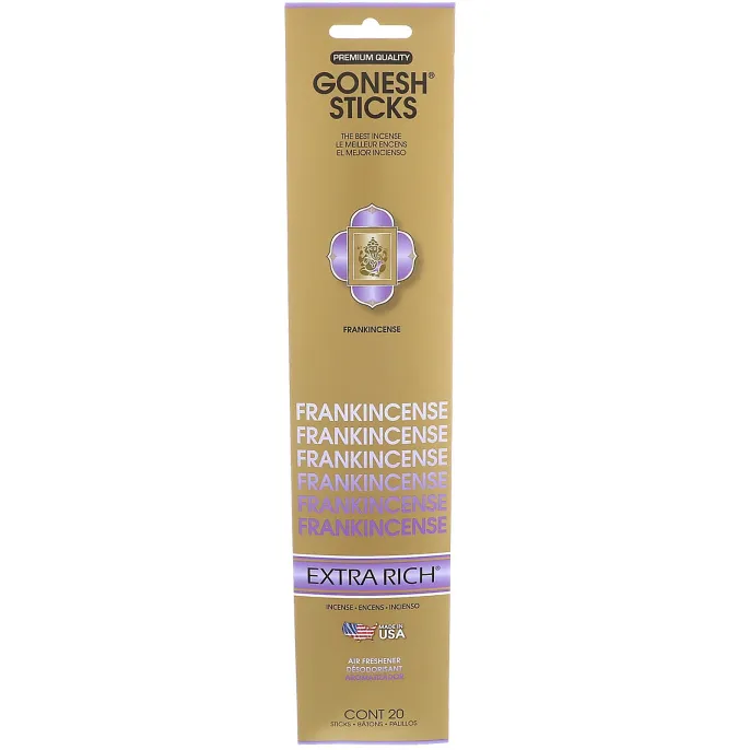 Gonesh, Extra Rich Incense Sticks, Frankincense, 20 Sticks