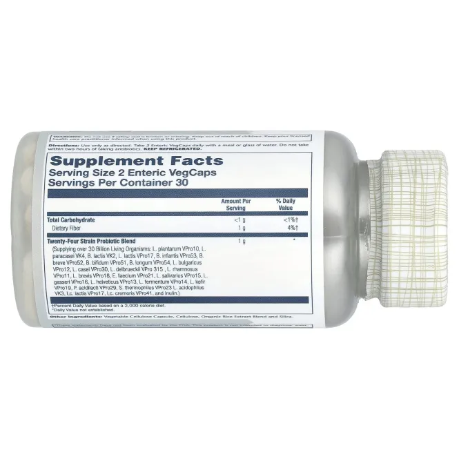 Solaray, Super Multidophilus, 30 миллиардов КОЕ, 60 вегетарианских капсул с покрытием