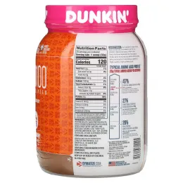 Dymatize, ISO100, гидролизованный, 100% изолят сывороточного протеина, Dunkin 'Mocha Latte, 650 г (1,4 фунта)