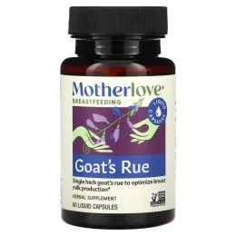 Motherlove, грудное вскармливание, козья рута, 60 капсул с жидкостью (525 мг в 1 капсуле)