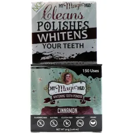 My Magic Mud, Отбеливающий зубной порошок, вкус корицы, 1,06 унц. (30 г)