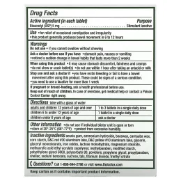 Dulcolax, слабительное средство, 50 успокаивающих таблеток, покрытых оболочкой