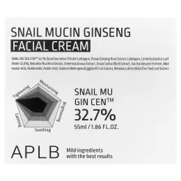 APLB, Крем для лица с муцином улитки и женьшенем, 55 мл (1,86 жидк. Унции)