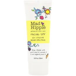 Mad Hippie Skin Care Products, Солнцезащитное средство для лица широкого спектра, SPF 30+, УФА-УФВ, 2 унц. (59 г)