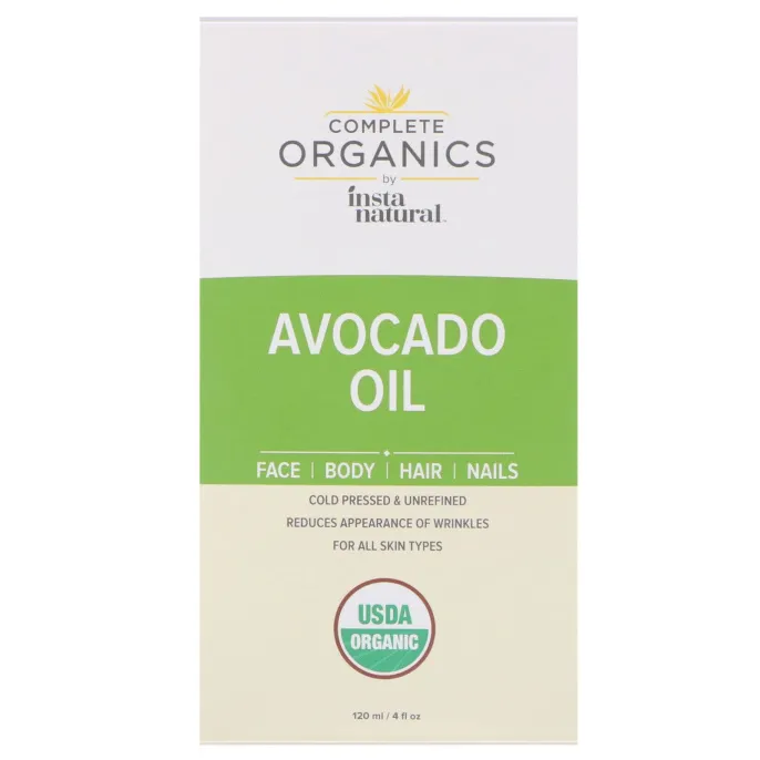InstaNatural, Complete Organics, масло авокадо, 120 мл (4 жидких унции)