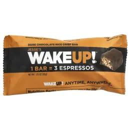 Jesse's WAKEUP!, рисовые батончики с хрустящей корочкой, темный шоколад, 6 шт., 32 г (1,13 унции)