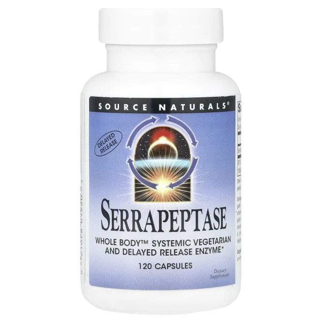 Source Naturals, Серрапептазы 120 капсул