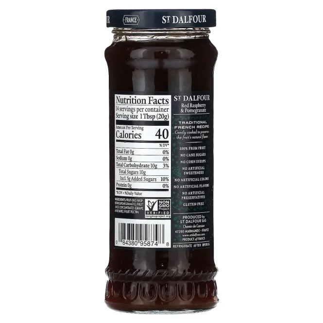 St. Dalfour, Deluxe, джем из красной малины и граната, 284 г (10 унций)