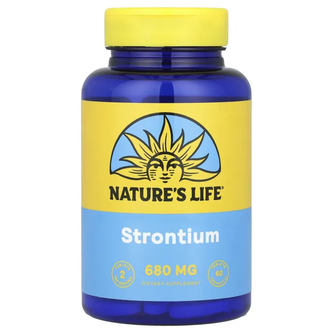 Nature's Life, Стронций, 680 мг, 60 таблеток