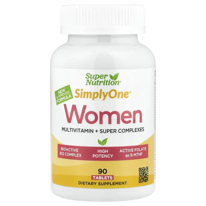 Super Nutrition, SimplyOne®, мультивитамины и суперкомплексы для женщин, 90 таблеток