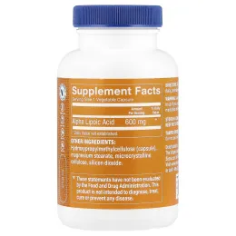 The Vitamin Shoppe, Альфа-липоевая кислота, 600 мг, 120 растительных капсул