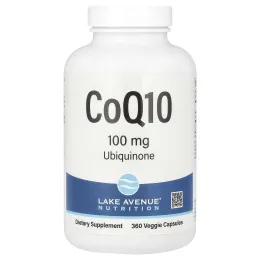 Lake Avenue Nutrition, коэнзим Q10, класса USP, 100 мг, 360 растительных капсул