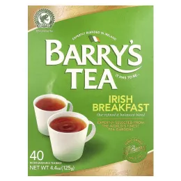 Barry's Tea, Irish Breakfast, 40 чайных пакетиков, 125 г (4,4 унции)
