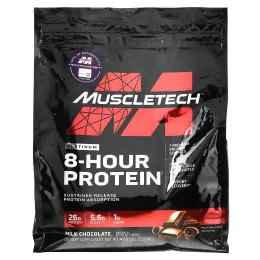 Muscletech 8-hours PROTEIN со вкусом молочного шоколада, 2,09 кг (4,60 фунта)