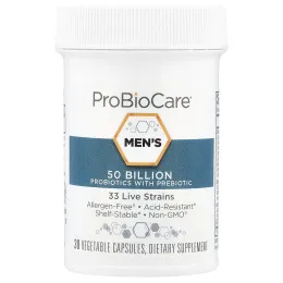 ProBioCare, пробиотики с пребиотиками для мужчин, 50 млрд, 30 растительных капсул