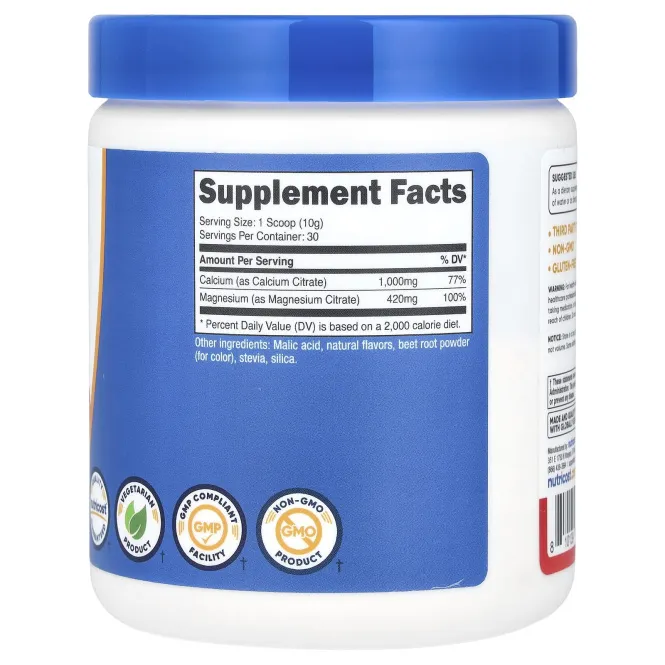 Nutricost, Кальций и магний, фруктовый пунш, 303 г (10,8 унции)