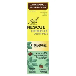 Bach, RESCUE Remedy®, капельница, для снятия стресса, шоколад и перечная мята, 20 мл (0,7 жидк. Унции)