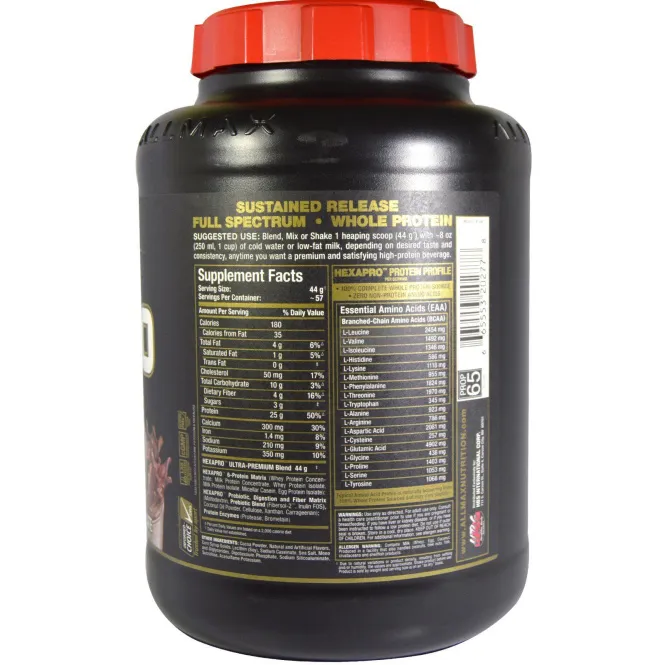 ALLMAX Nutrition, Hexapro, ультрапремиальный белок + серднецепочечные триглицериды и кокосовое масло, шоколад, 2,5 кг (5,5 фунтов)