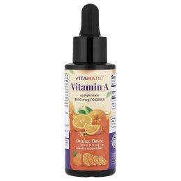 Vitamatic, витамин A в виде пальмитата, апельсин, 59 мл (2 жидк. унции)
