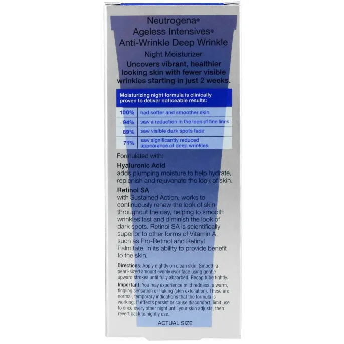 Neutrogena, Ночной увлажняющий крем от глубоких морщин, Ночь, 1,4 унции (39 г)