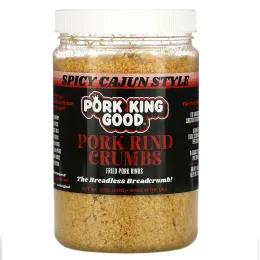 Pork King Good, Pork Rind Crumbs, Spicy Cajun Style, 12 oz (340 g)