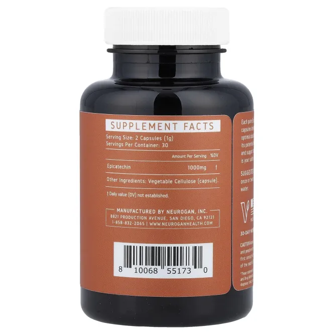 Neurogan Health, эпикатехин, 60 капсул (500 мг в 1 капсуле)