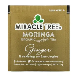 Miracle Tree, Moringa Organic Superfood Tea, Ginger, Caffeine Free, 25 Tea Bags, 1.32 oz (27.5 g)