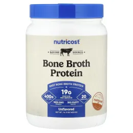 Nutricost, Протеин Bone Broth, без добавок, 400 г (14,3 унции)