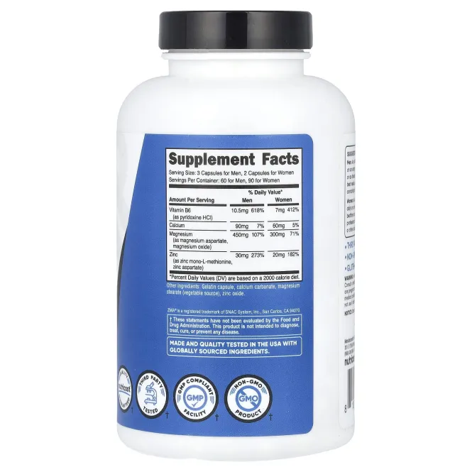 Nutricost, Performance, ZMA®, 180 капсул