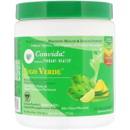 Vibrant Health, Convida Jugo Verde, зеленый порошок, ананас и лайм, 175,5 г (6,2 унций)